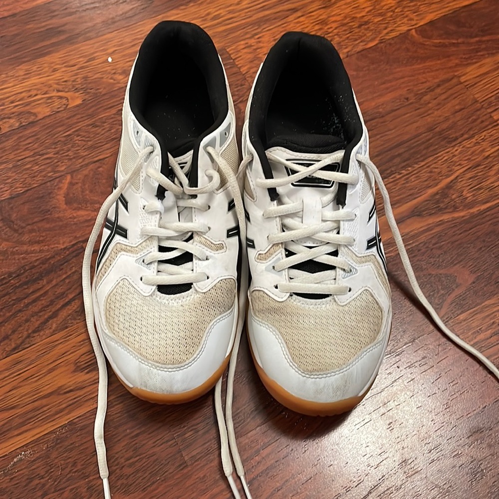 ASICS Gel Rocket Volleyball Shoes White/Gray Sz 9.5 Indoor Court
